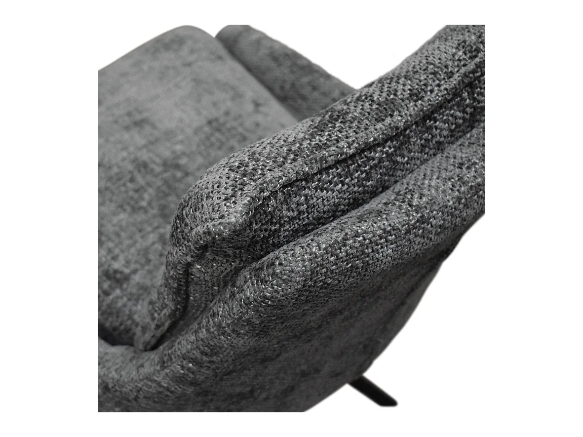 Sedia Biagio Grigio set da 2 sedie con rivestimento in tessuto e gambe in metallo