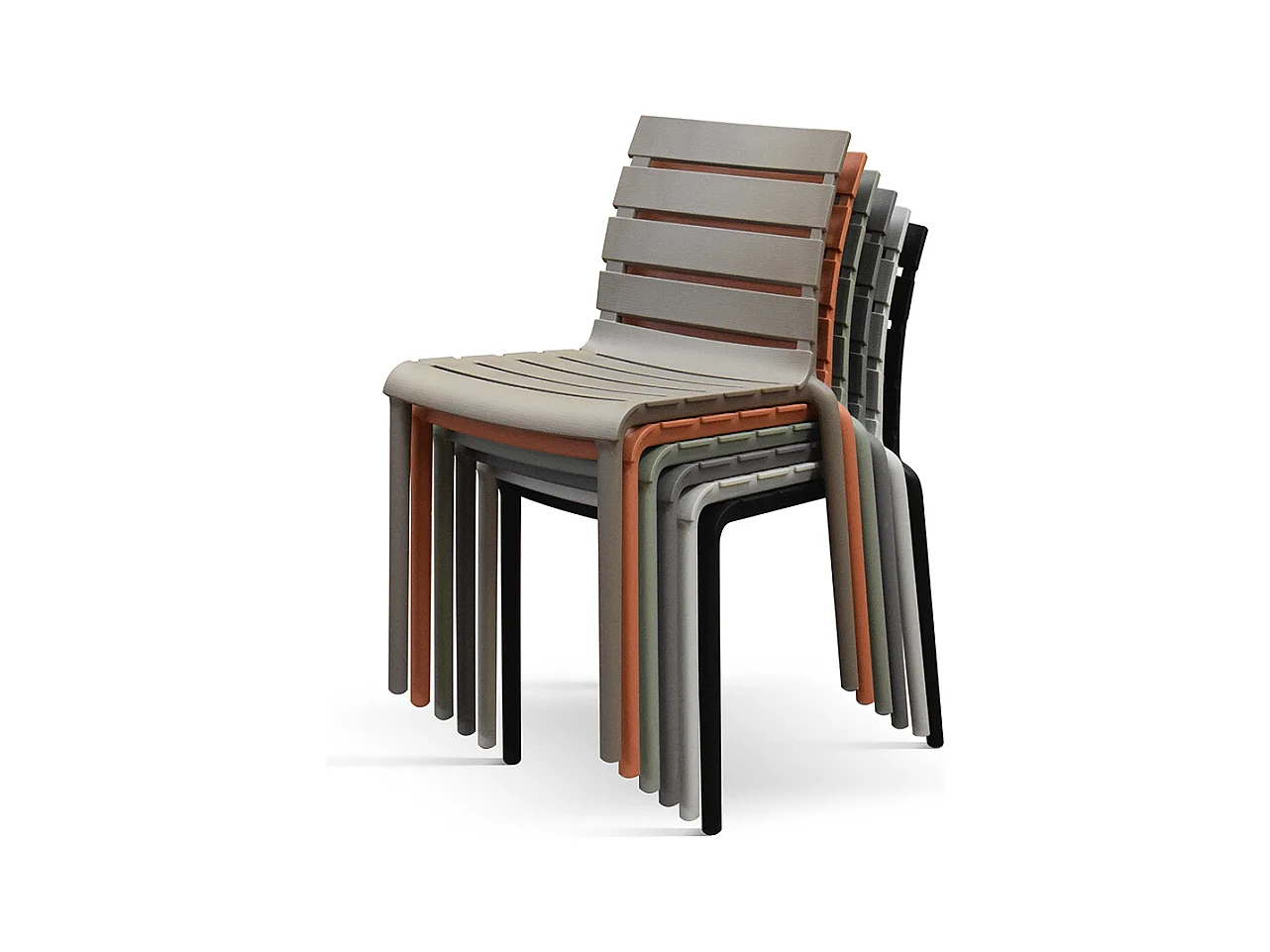 Sedia Brad Arancio set da 6 sedie in polipropilene