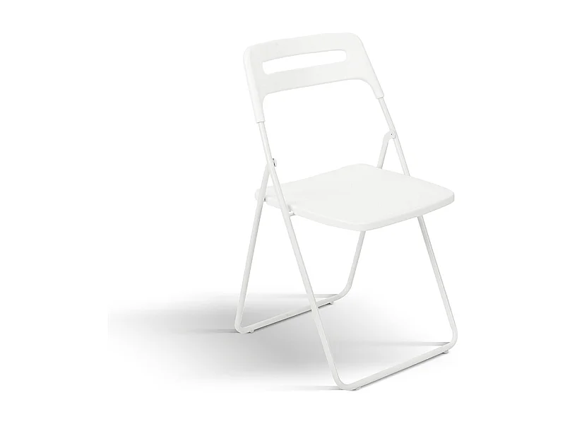 Sedia pieghevole Peter Bianca set da 6 sedie struttura in metallo