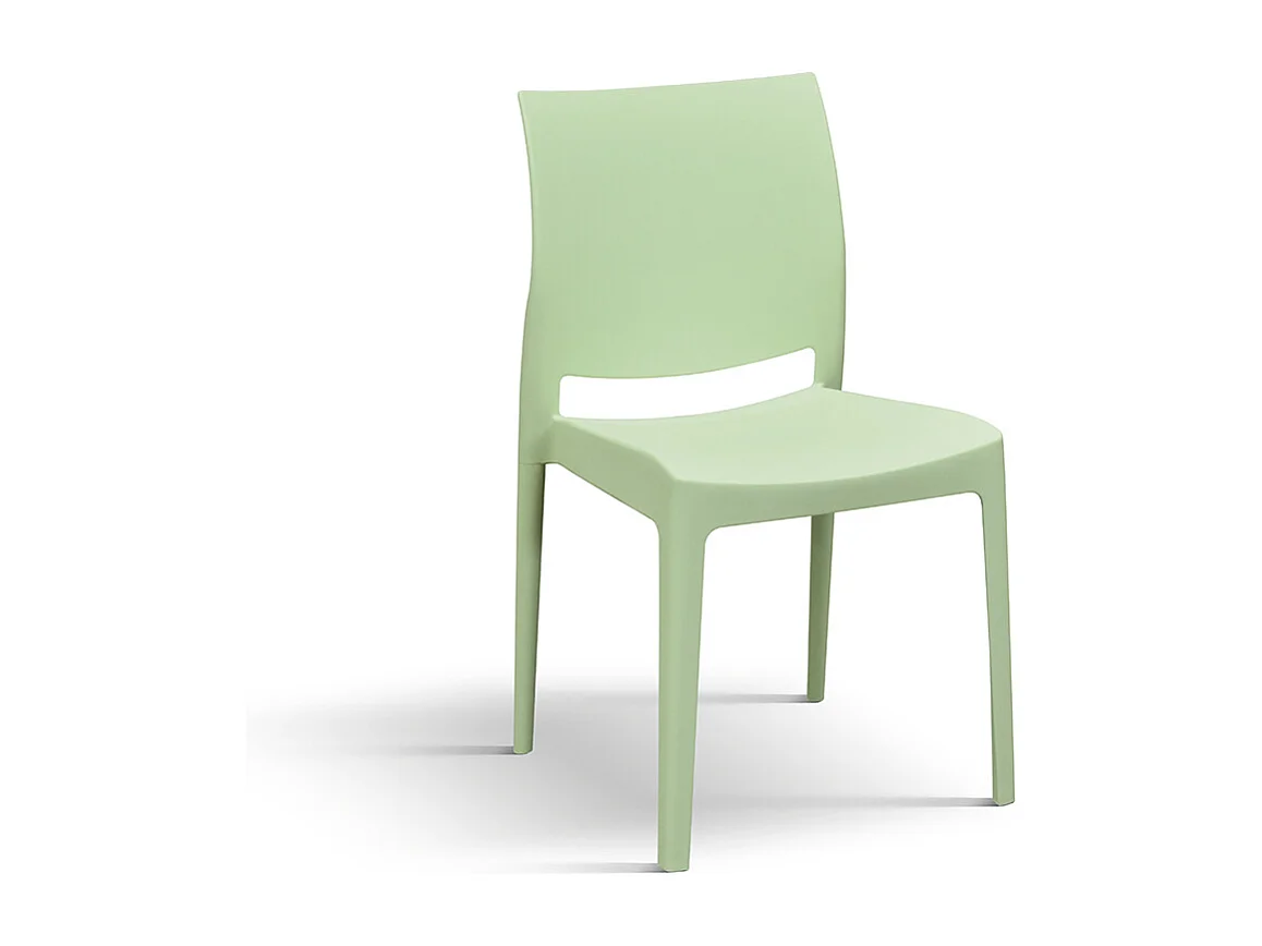 Sedia Alberto Verde Pastello set da 4 sedie in polipropilene