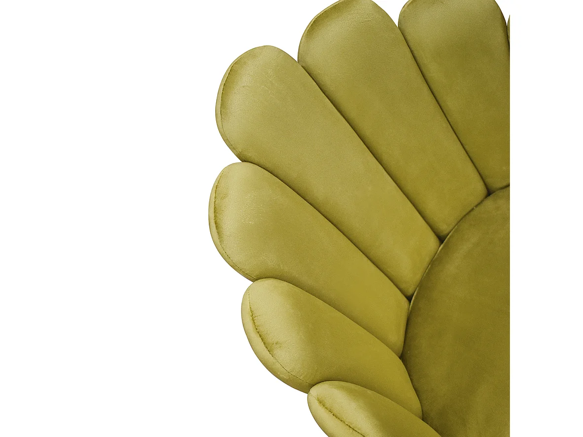 Sedia Sissi Giallo Senape set da 4 in velluto e gambe in metallo