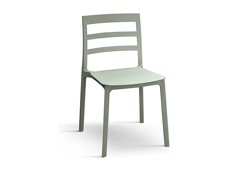 Sedia Luca set da 4 sedie verde in polipropilene