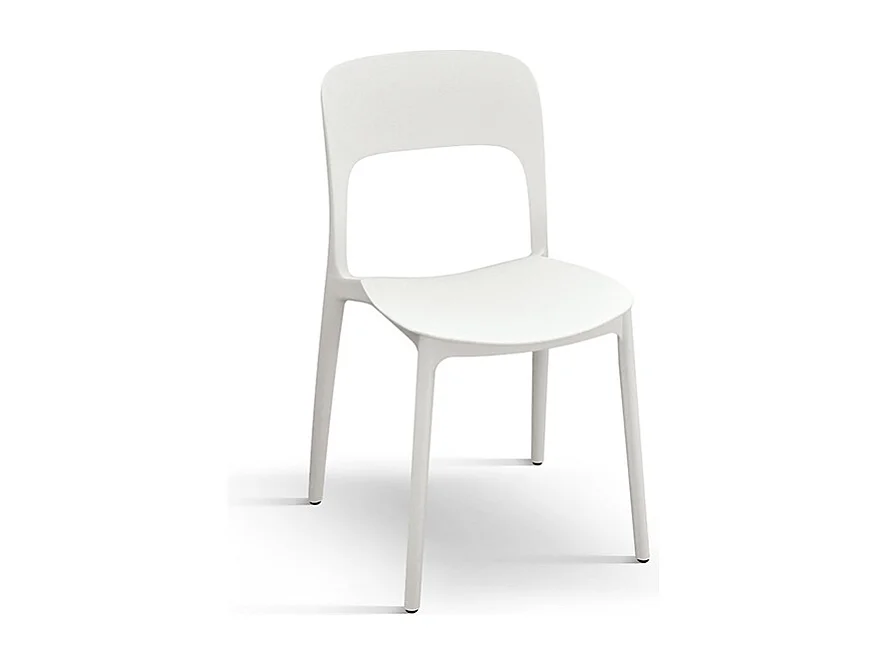 Sedia Luana set da 4 sedie bianco in polipropilene