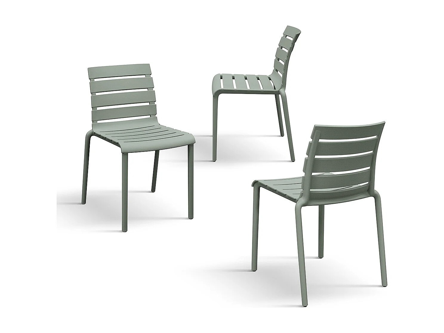 Sedia Brad Verde set da 6 sedie in polipropilene