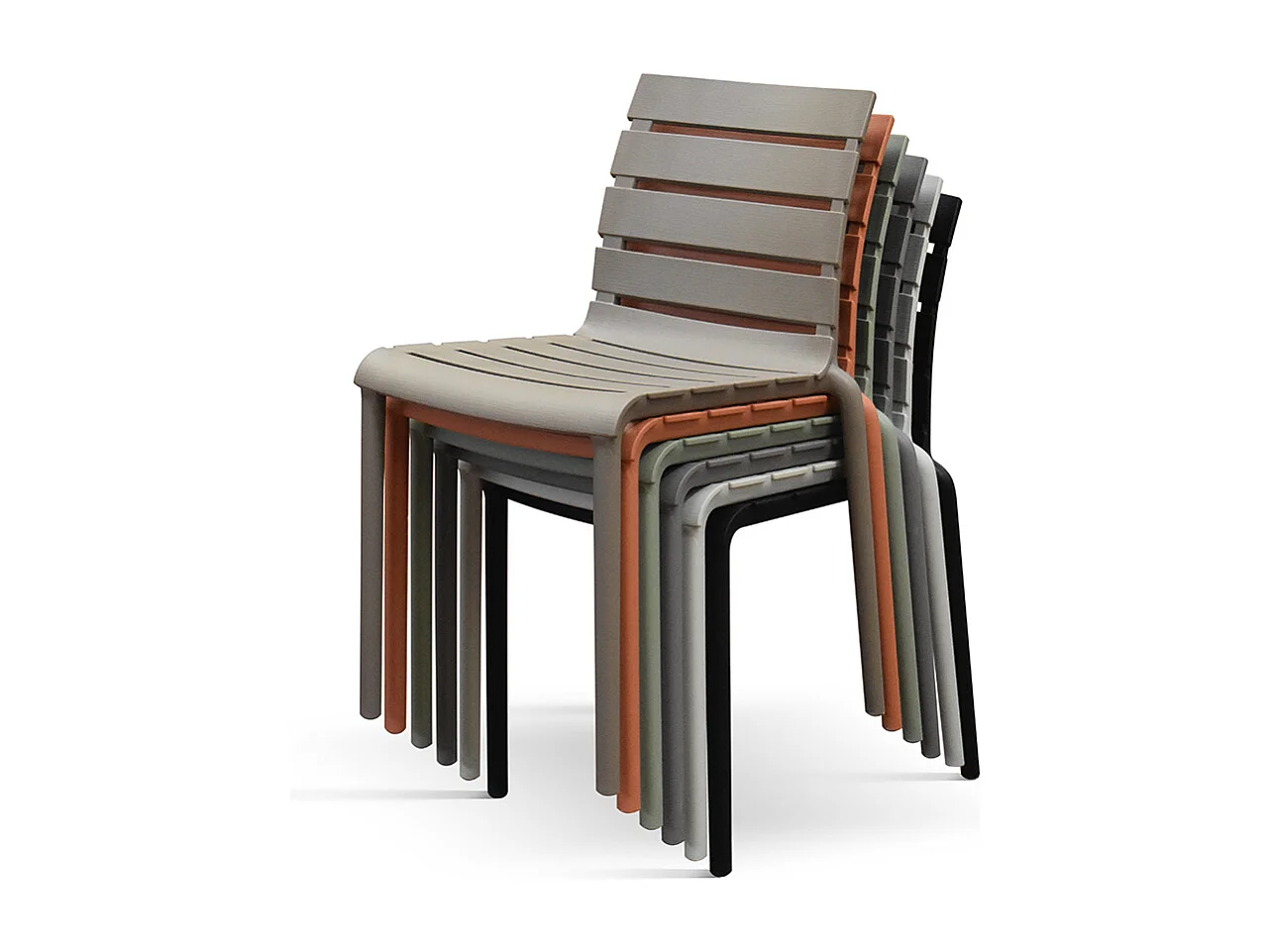 Sedia Brad Verde set da 6 sedie in polipropilene