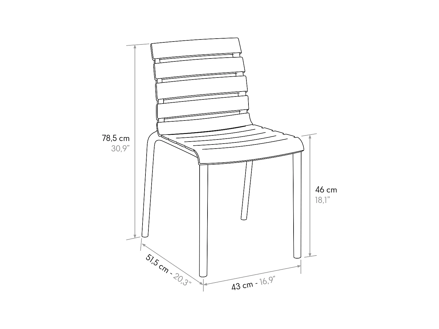 Sedia Brad Nero set da 6 sedie in polipropilene
