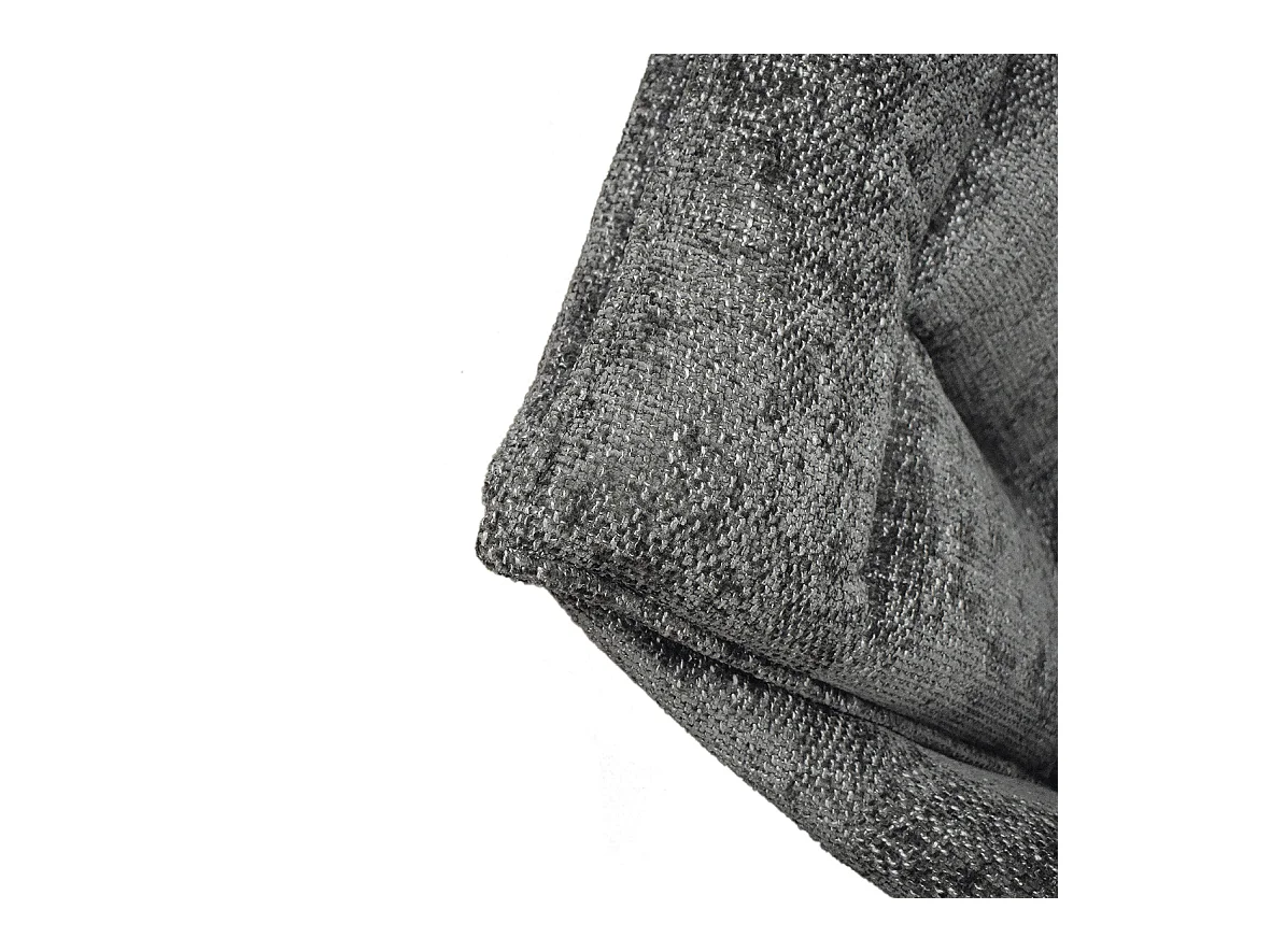 Sedia Gastone Grigio set da 2 sedie con rivestimento in tessuto e gambe in metallo