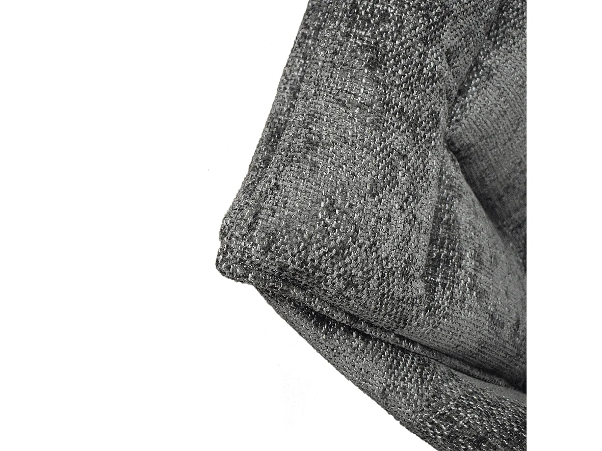 Sedia Gastone Grigio set da 2 sedie con rivestimento in tessuto e gambe in metallo