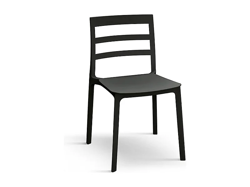 Sedia Luca set da 4 sedie nero in polipropilene