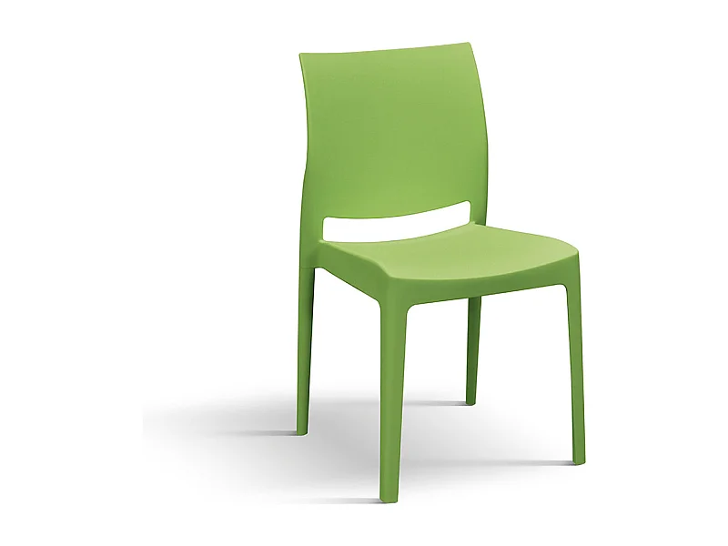 Sedia Alberto Verde set da 4 sedie in polipropilene