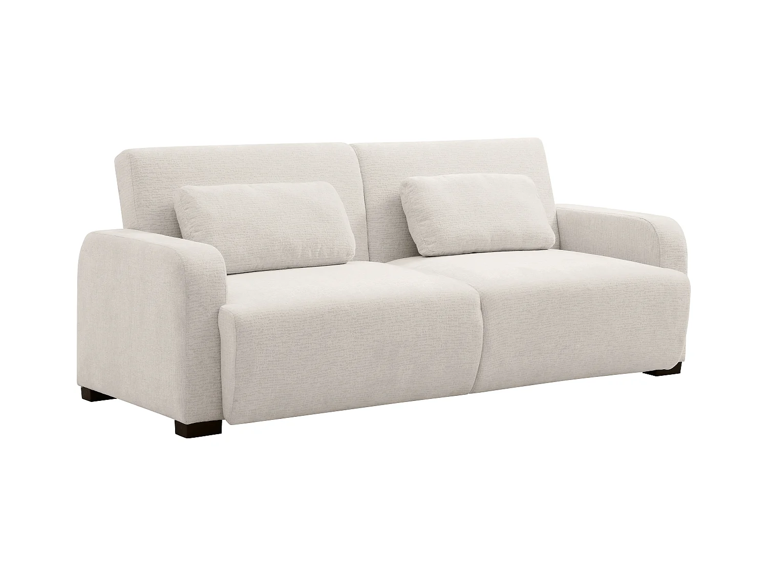 3-seters sovesofa med klikk-klakk mekanisme i beige chenille stoff LOMARIO