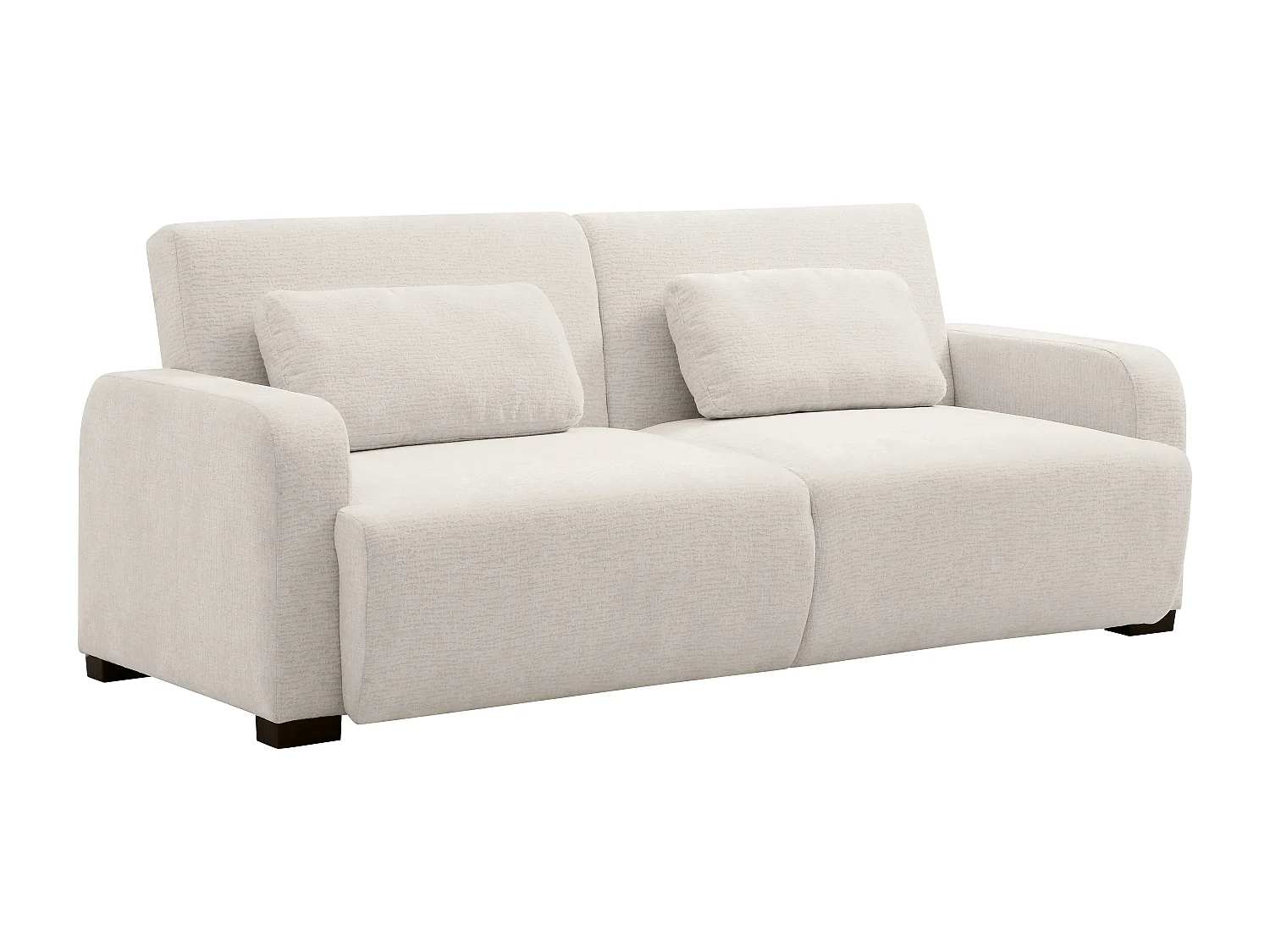 3-seters sovesofa med klikk-klakk mekanisme i beige chenille stoff LOMARIO