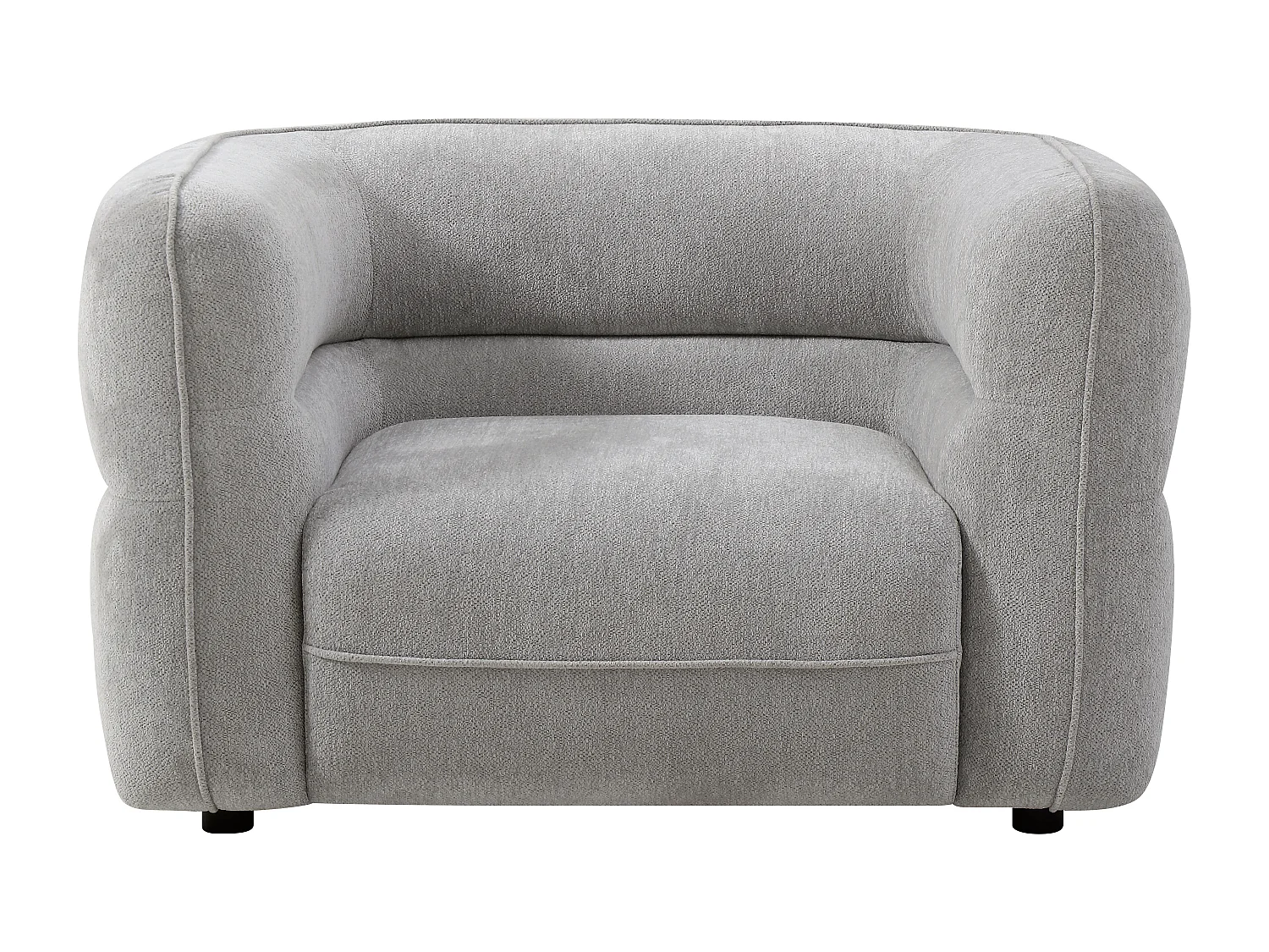 Fauteuil en tissu chenille gris TALIENA
