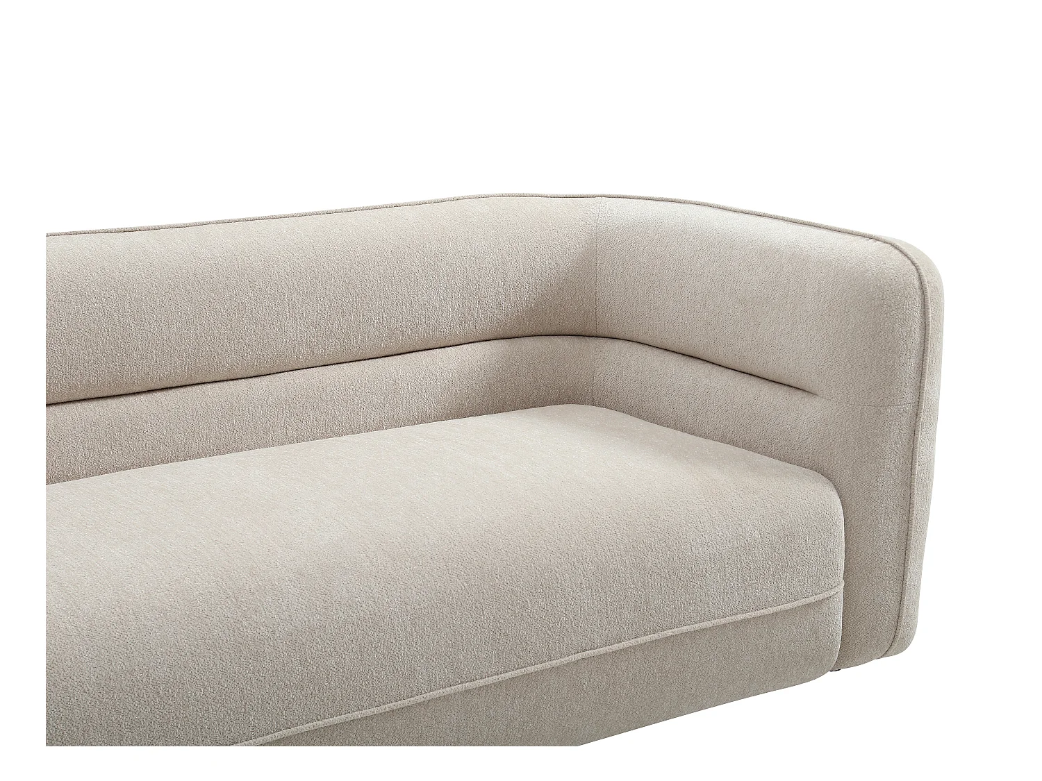 Canapé 3 places en tissu chenille beige TALIENA