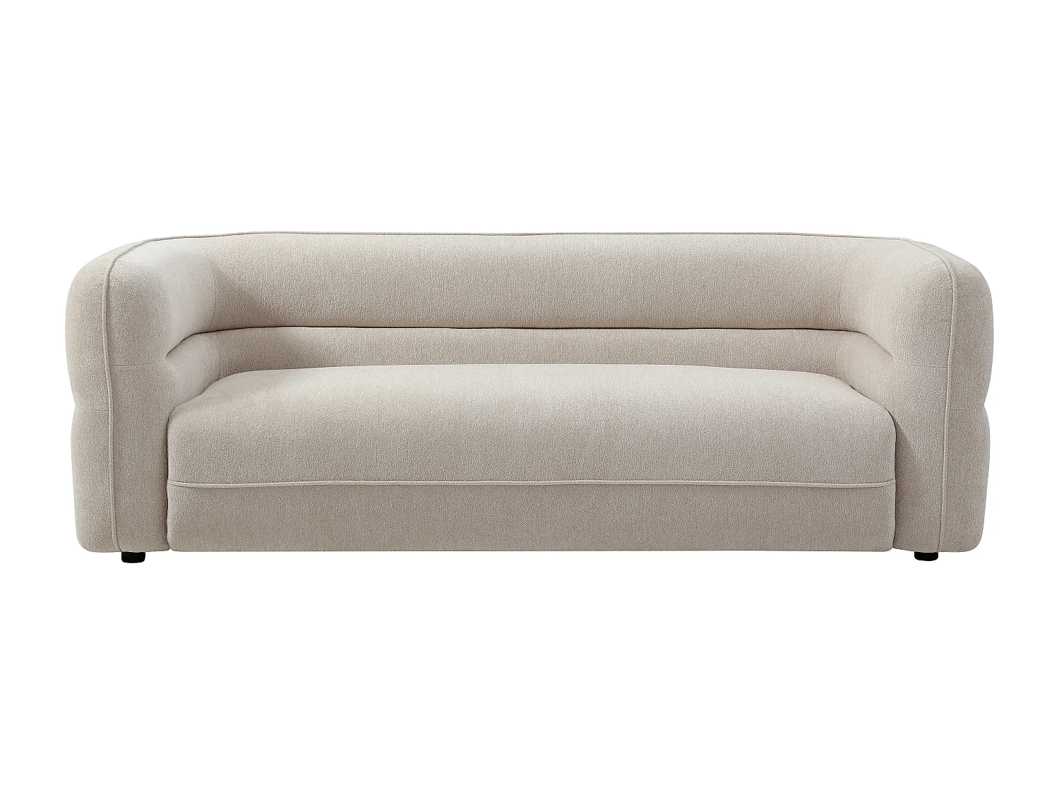 Canapé 3 places en tissu chenille beige TALIENA