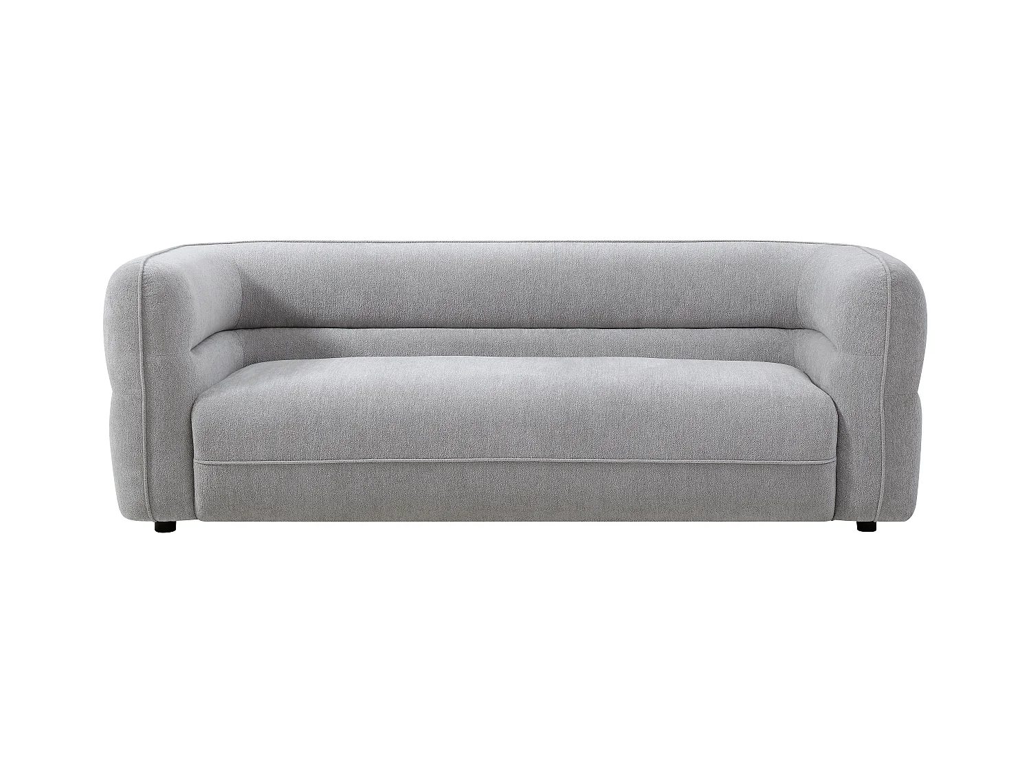 Canapé 3 places en tissu chenille gris TALIENA