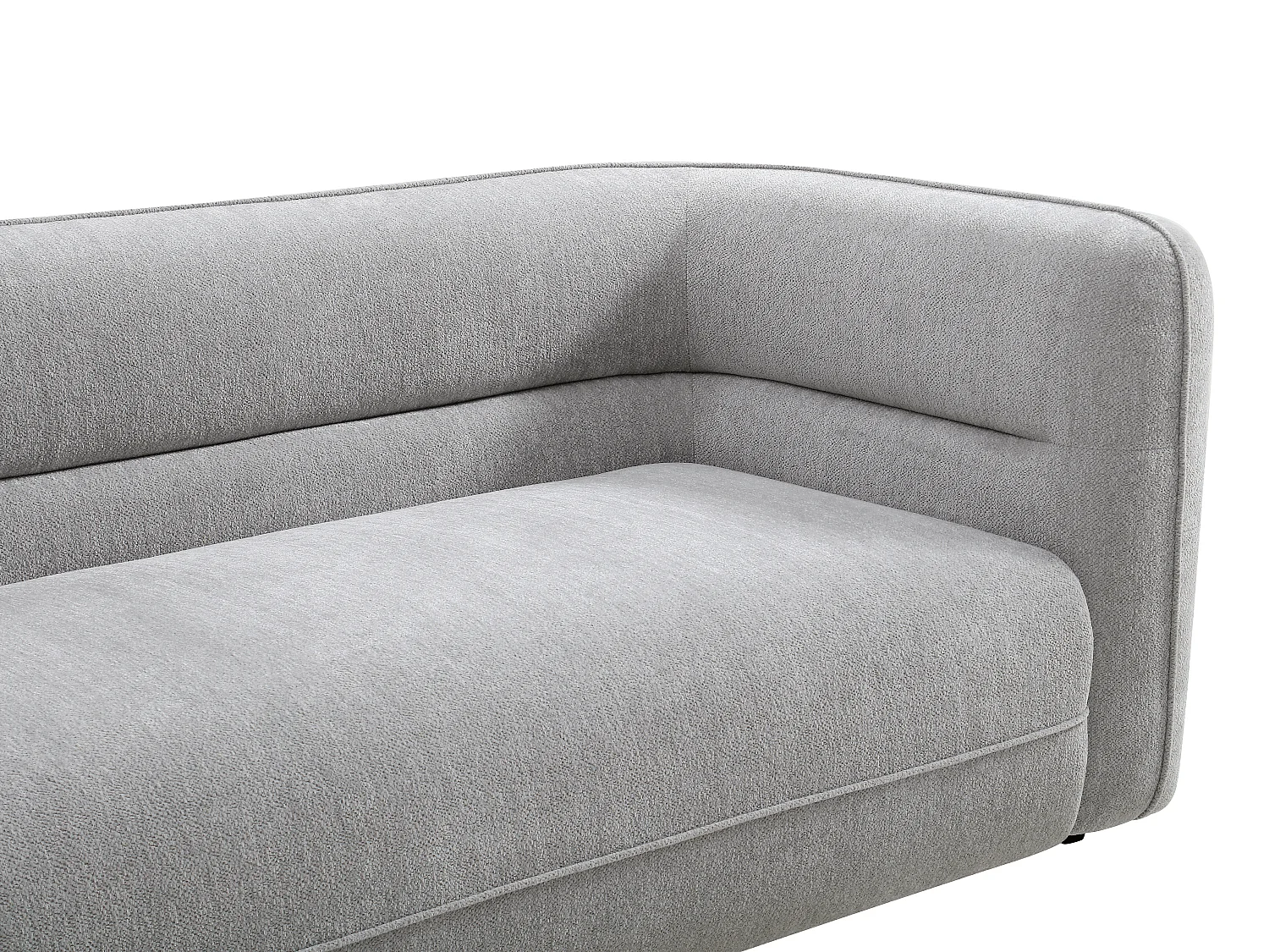 Canapé 3 places en tissu chenille gris TALIENA