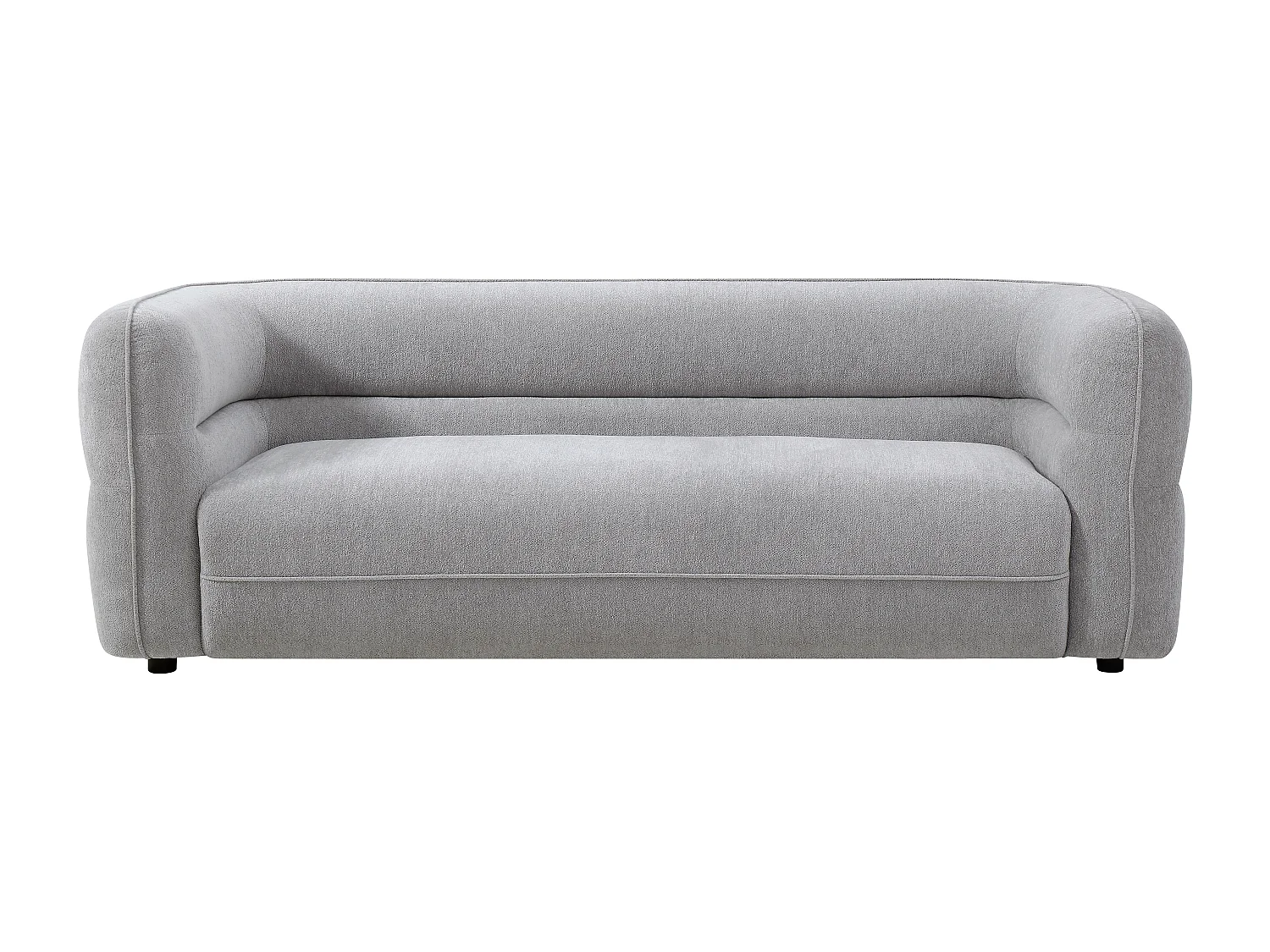 Canapé 3 places en tissu chenille gris TALIENA