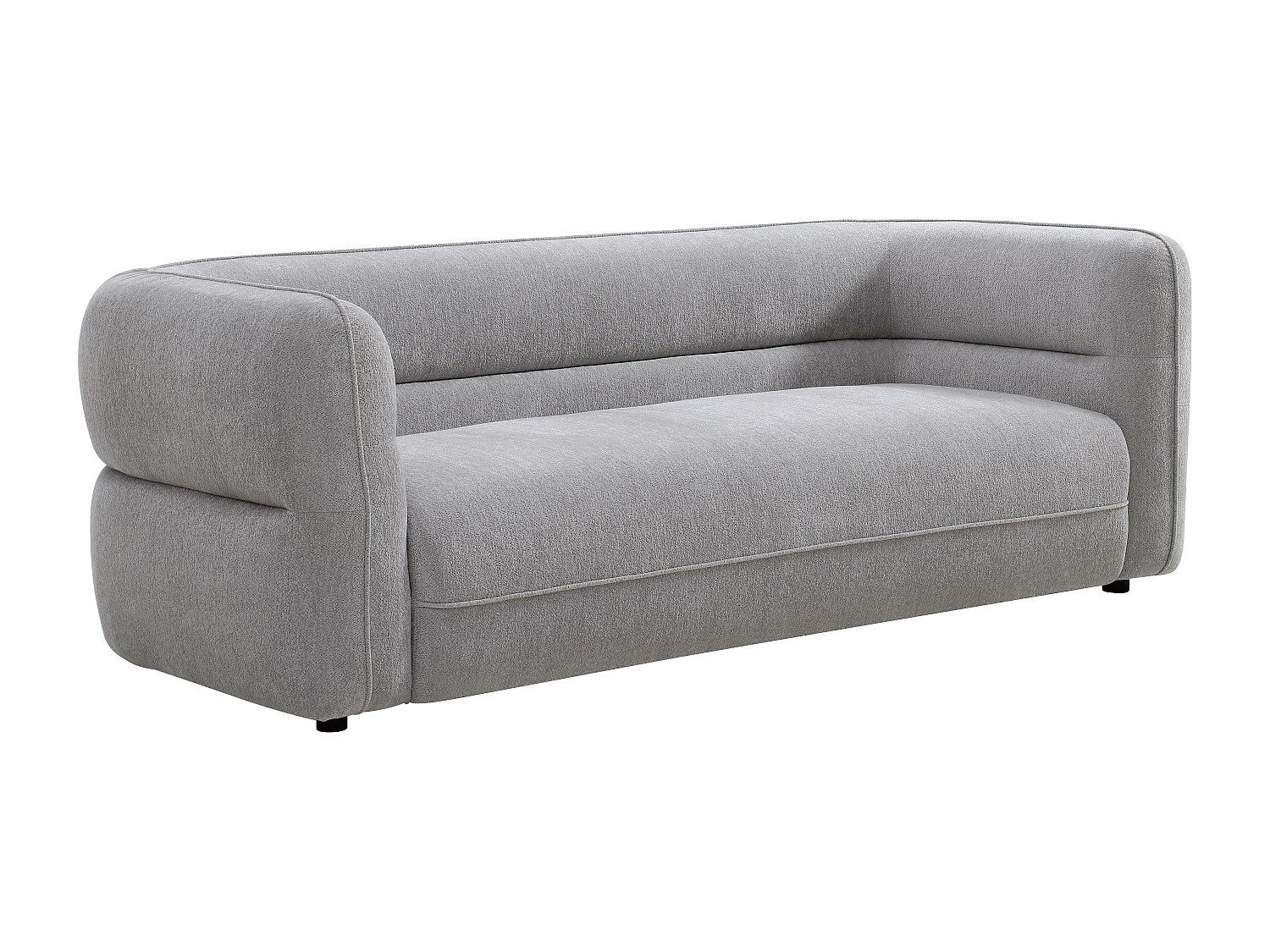 Sofa 3-Sitzer - Chenille-Stoff - Grau - TALIENA günstig online kaufen
