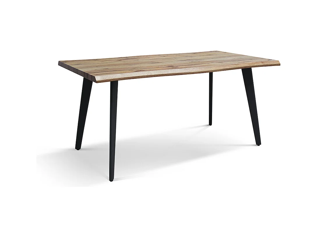 Tavolo fisso Dario, Top in mdf, Gambe in metallo, 160 cm