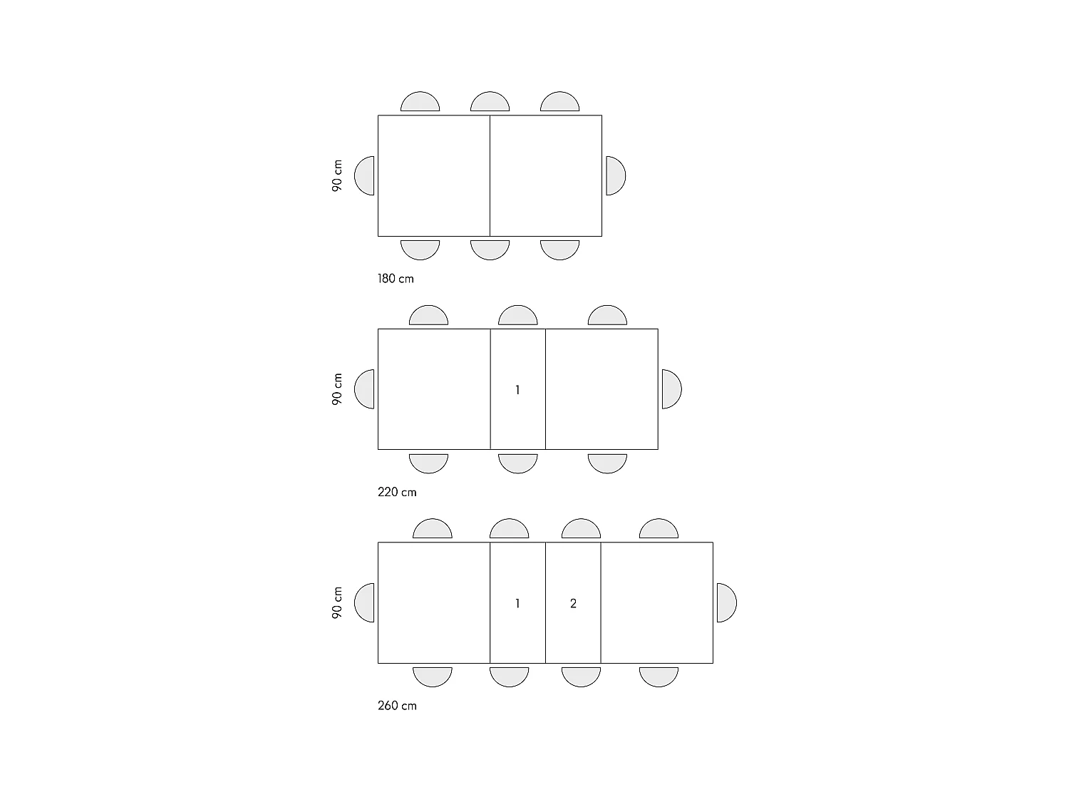 Tavolo Allungabile Pantaleo, Gambe Incrociate a X, Made in Italy, Basamento nero, Grigio cemento, 180x90x76 cm