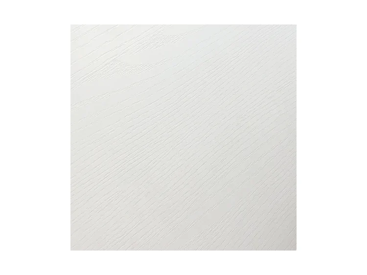 Tavolo allungabile Veronica, Bianco Frassinato, Nobilitato melaminico,Made in Italy, da 120 a 170 cm