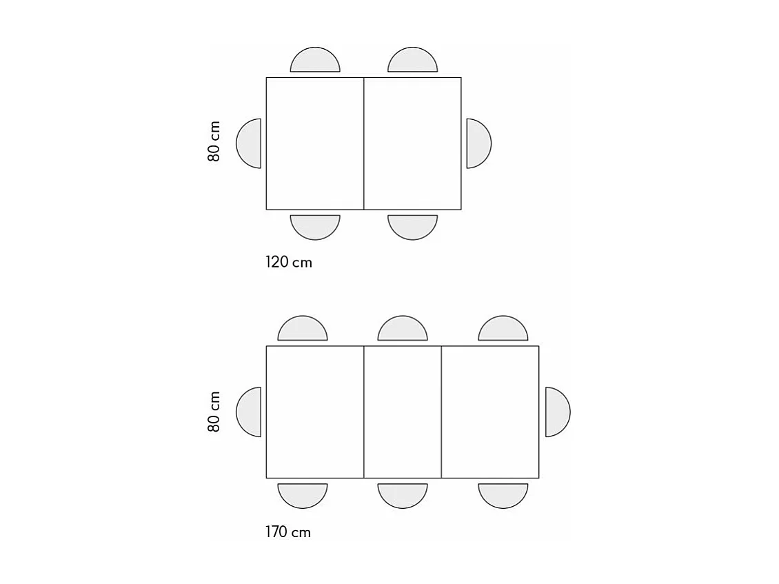 Tavolo allungabile Veronica, Bianco Frassinato, Nobilitato melaminico,Made in Italy, da 120 a 170 cm