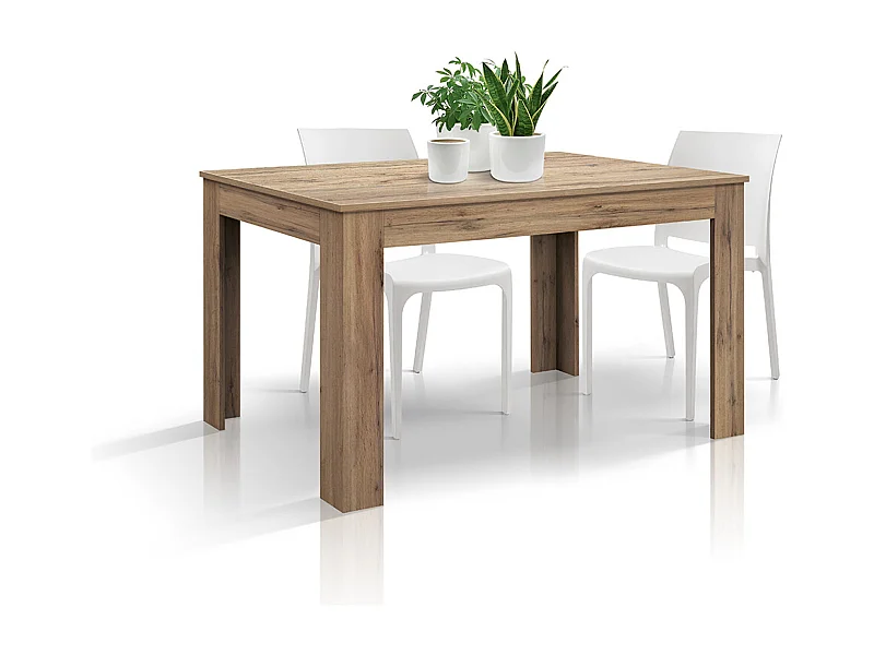 Tavolo allungabile Olivia, Rovere rustico, Nobilitato, Made in Italy, da 140 a 220 cm