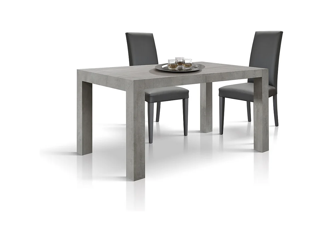 Tavolo allungabile Jolie, Grigio Cemento, Nobilitato melaminico, Made in Italy, da 160 a 240