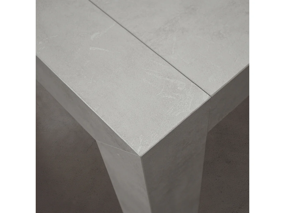 Tavolo allungabile Jolie, Grigio Cemento, Nobilitato melaminico, Made in Italy, da 160 a 240