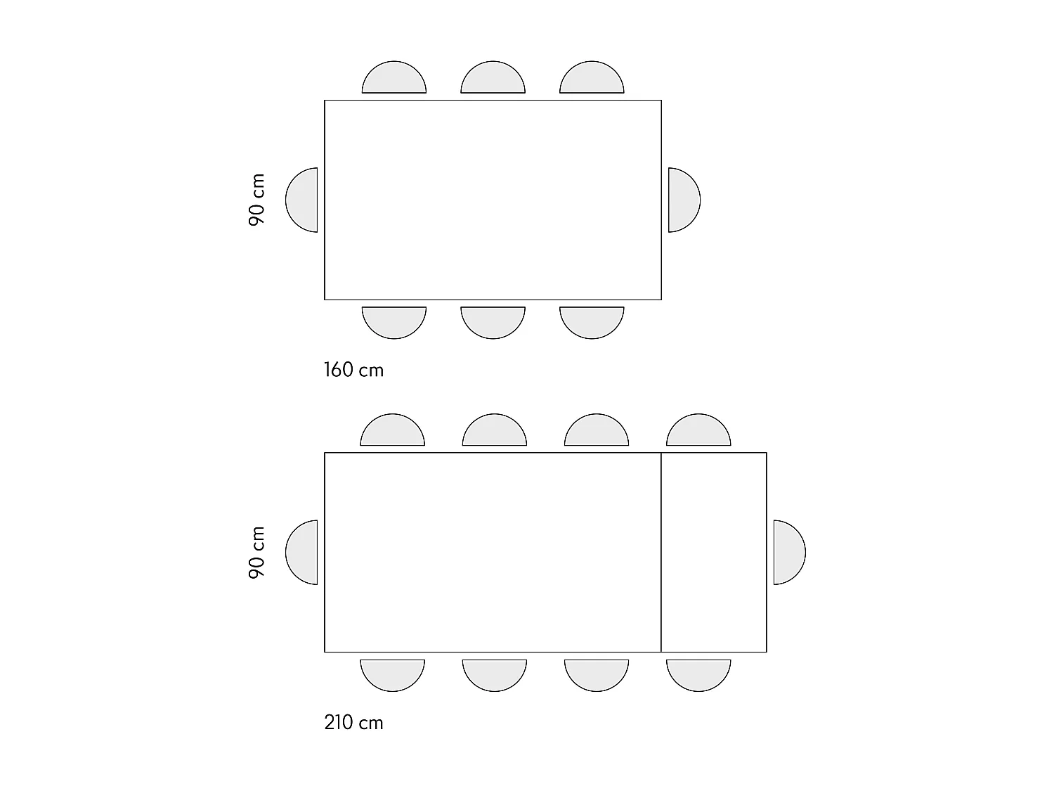 Tavolo allungabile Elena, Top nobilitato, Base Metallo,Made in Italy, Basamento nero, Rovere rustico, 160x90x75 cm