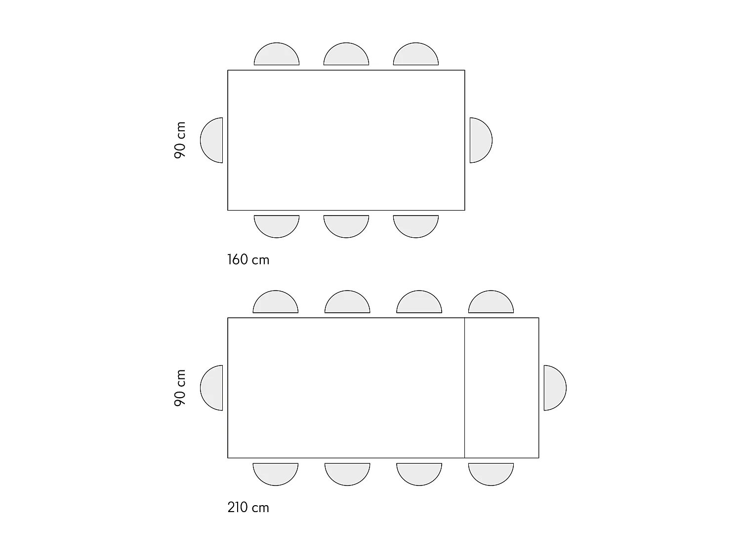 Tavolo Allungabile Claudia, Gambe Incrociate, Made in Italy, Basamento Nero, Bianco Frassinato, 160x90x76 cm
