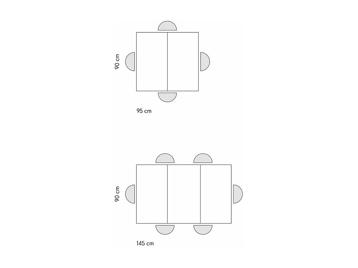 Tavolo Allungabile Bruno, Gambe Incrociate Nere, Tavolo Cucina, Tavolo Sala Da Pranzo, Tavolo Estensibile, Rovere rustico, 95x90x75.5 cm
