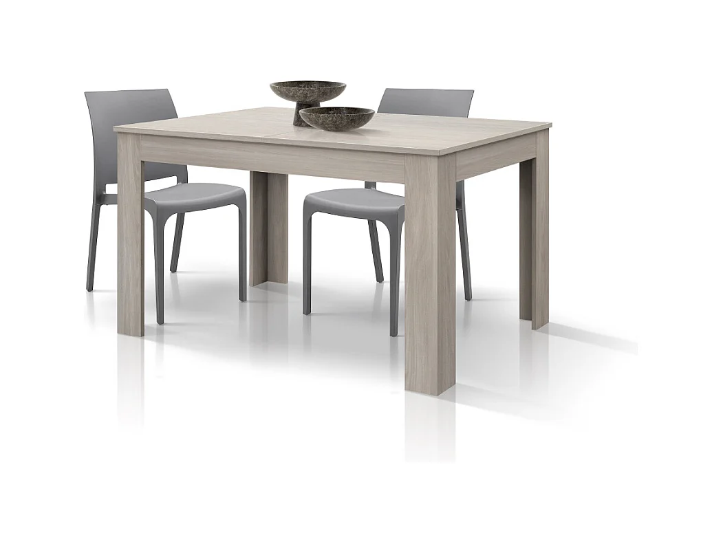 Tavolo allungabile Celestine, Olmo perla, Nobilitato, Made in Italy, da 140 a 220 cm