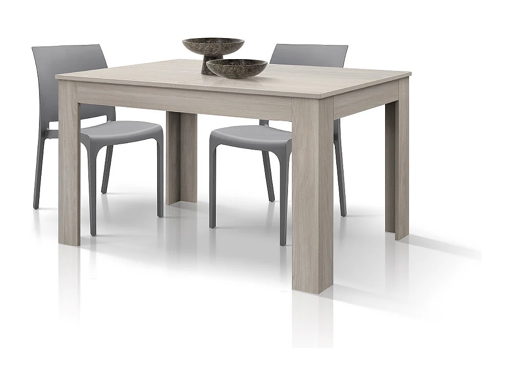 Tavolo allungabile Celestine, Olmo perla, Nobilitato, Made in Italy, da 140 a 220 cm