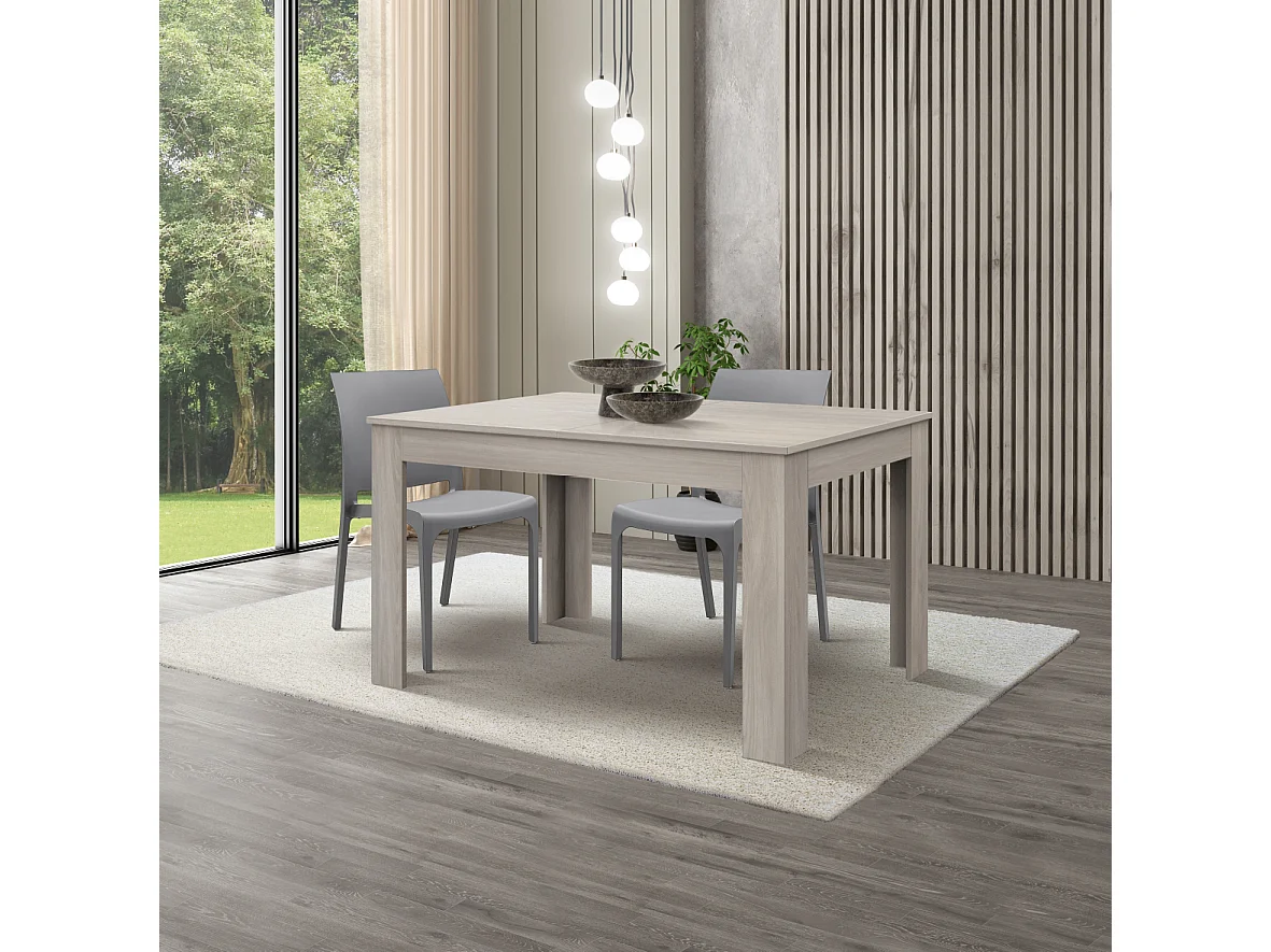 Tavolo allungabile Celestine, Olmo perla, Nobilitato, Made in Italy, da 140 a 220 cm