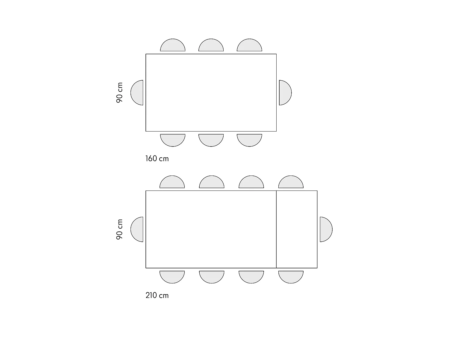 Tavolo allungabile Lucia, Top nobilitato, Base Metallo,Made in Italy, Basamento bianco, Bianco frassinato, 160x90x75 cm