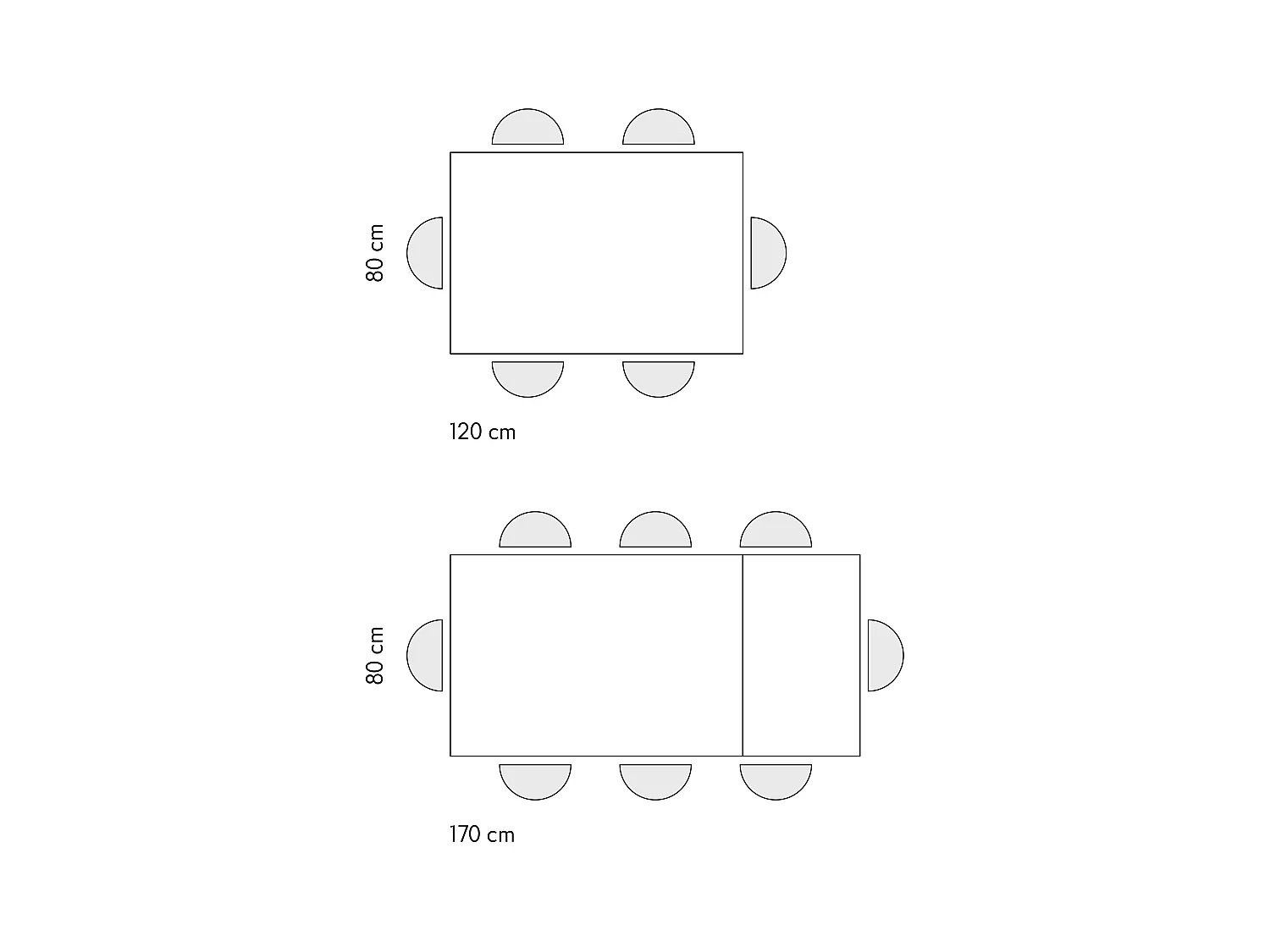 Tavolo allungabile Benny, Top nobilitato, Base Metallo,Made in Italy, Basamento bianco, Grigio cemento, 120x80x75 cm