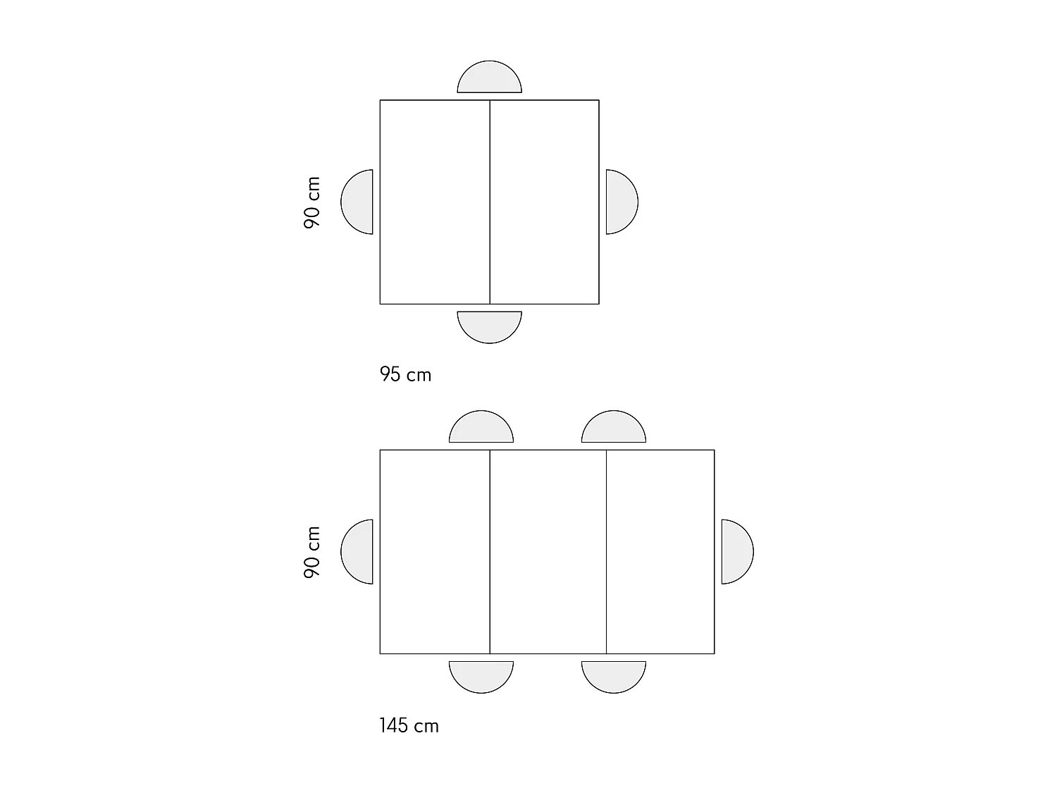 Tavolo Allungabile Fulvio, Gambe Incrociate Nere, Made In Italy, Grigio Cemento, Tavolo Cucina, Tavolo Sala Da Pranzo, Tavolo Estensibile, 95x90x76 cm