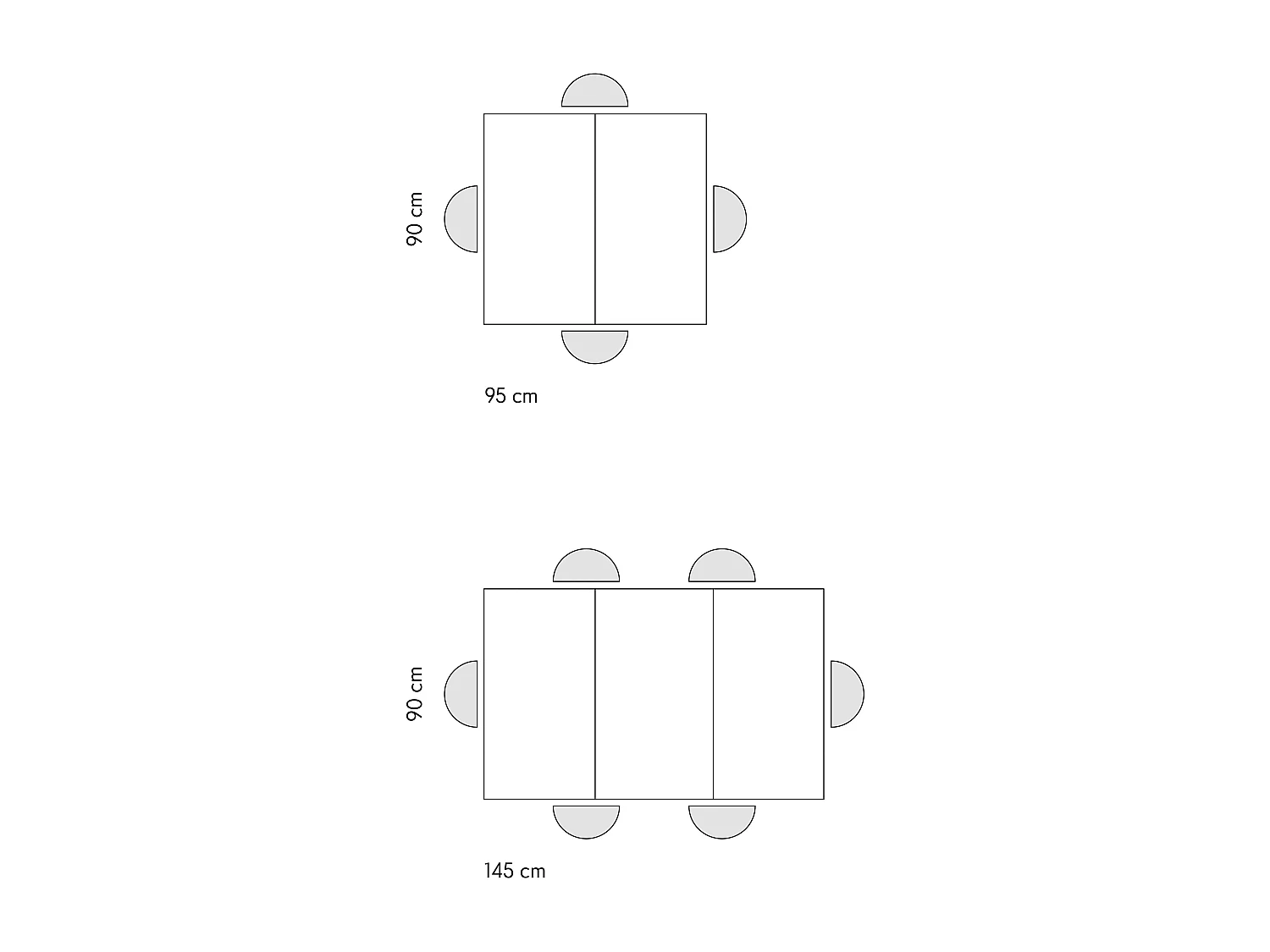 Tavolo Allungabile Mimì, Gambe Incrociate Nere, Grigio Cemento, Tavolo Cucina, Tavolo Sala Da Pranzo, Tavolo Estensibile, Made in Italy, 95x90x75,5 cm