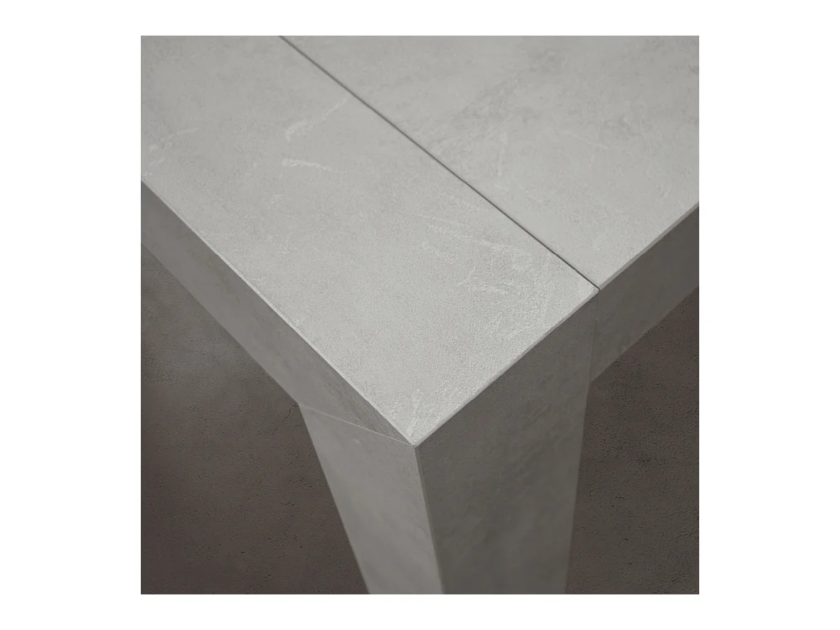 Tavolo allungabile Beatrice, Grigio Cemento, Nobilitato melaminico, Made in Italy, da 140 a 220