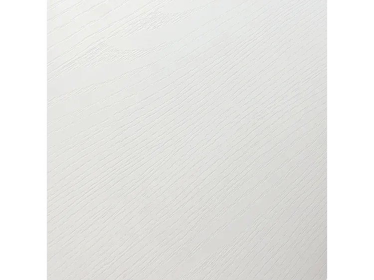 Tavolo allungabile Gaia, Bianco Frassinato, Nobilitato,Made in Italy, da 140 a 220 cm