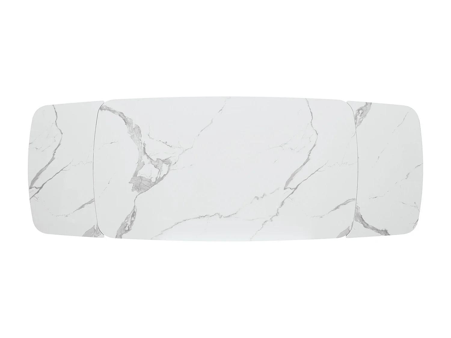 Tavolo Allungabile Teresa, Piano In Ceramica Bianco Statuario, Gambe Noce, Tavolo Cucina, Tavolo Soggiorno, Tavolo Ceramica, 160 x 90 x h76 cm