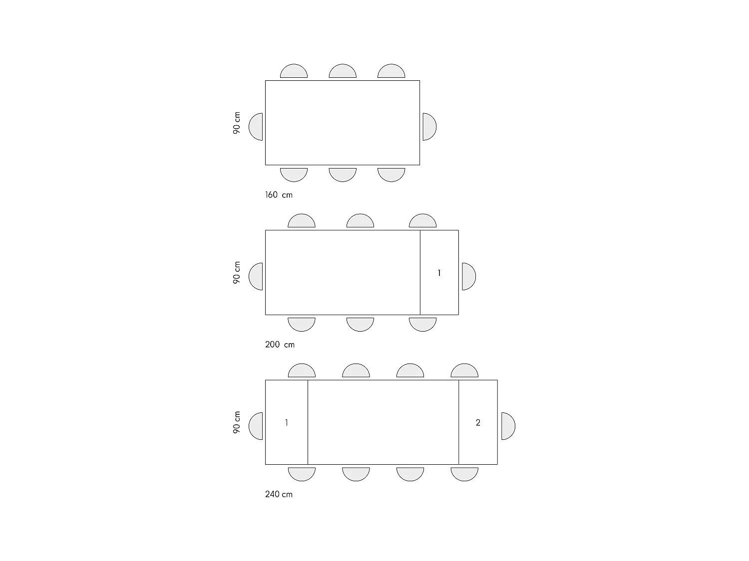 Tavolo allungabile Adriano, Top in ceramica nero golden, gambe in metallo nere a U, 160x90 cm