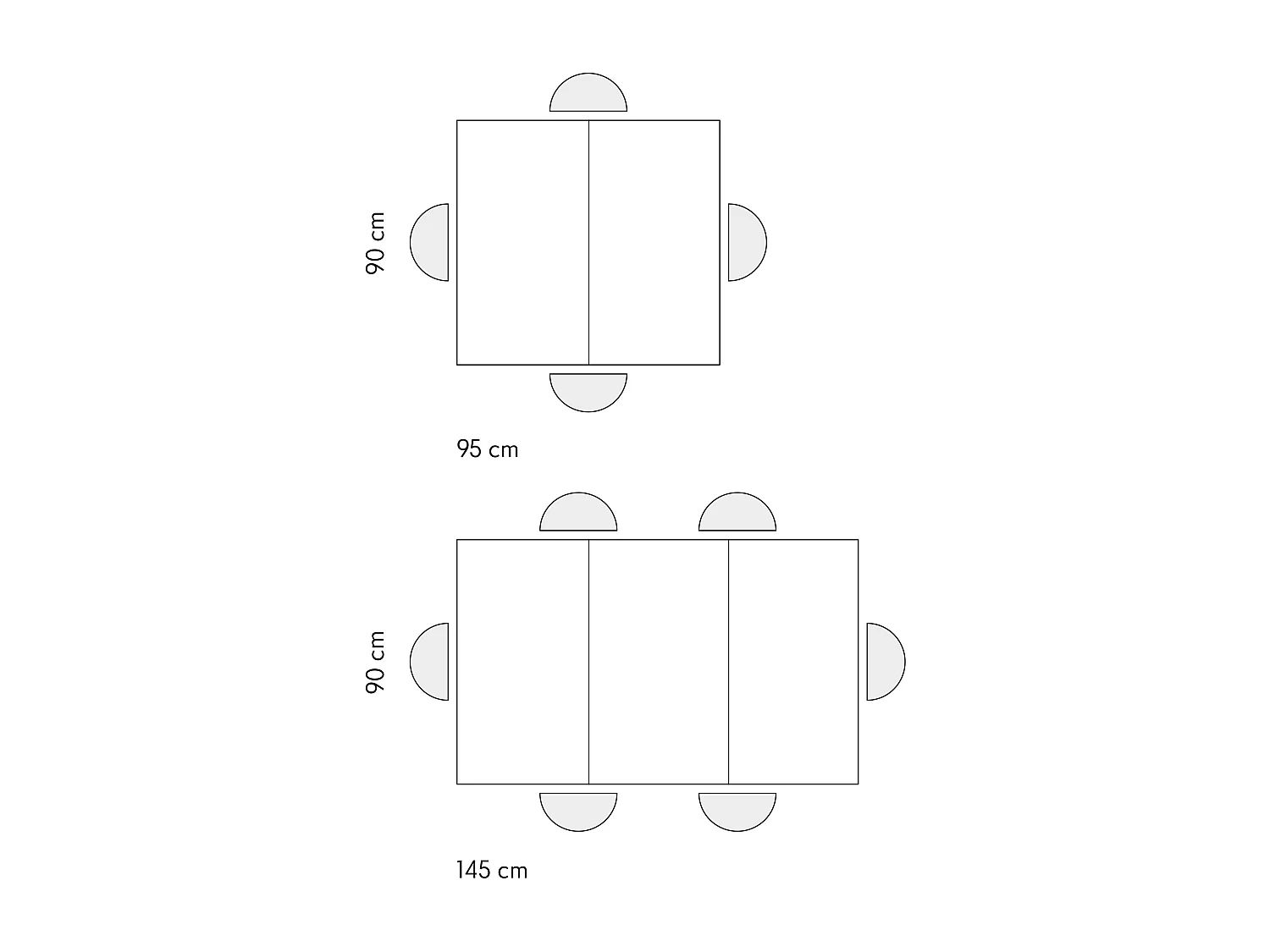 Tavolo Allungabile Eva, Gambe Incrociate Bianche, Made In Italy, Bianco Frassinato, Tavolo Cucina, Tavolo Sala Da Pranzo, Tavolo Estensibile, 95x90x76 cm