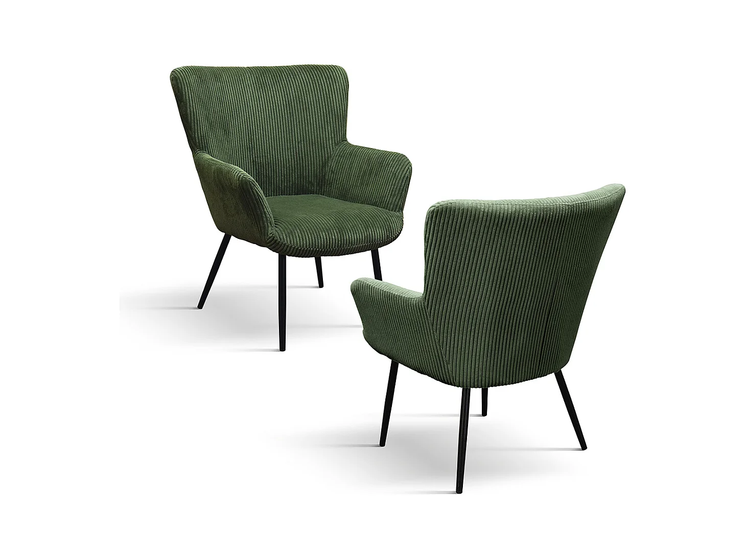 Poltrona Titti Verde set da uno,  rivestimento in velluto