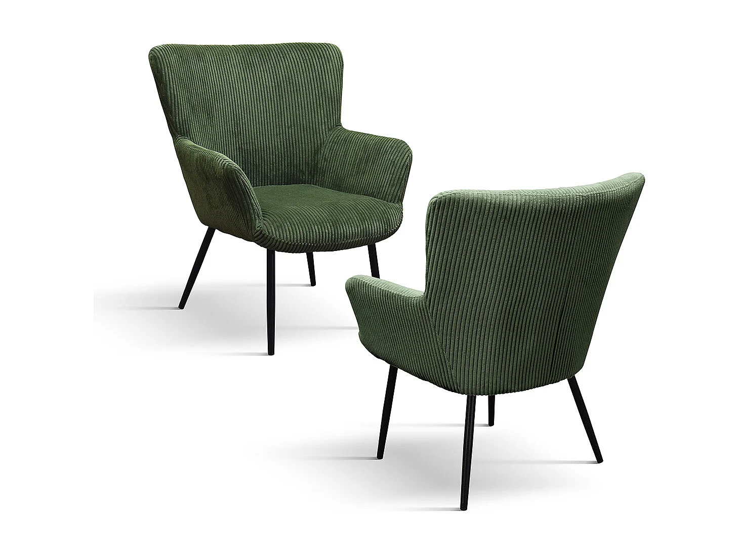 Poltrona Titti Verde set da uno,  rivestimento in velluto