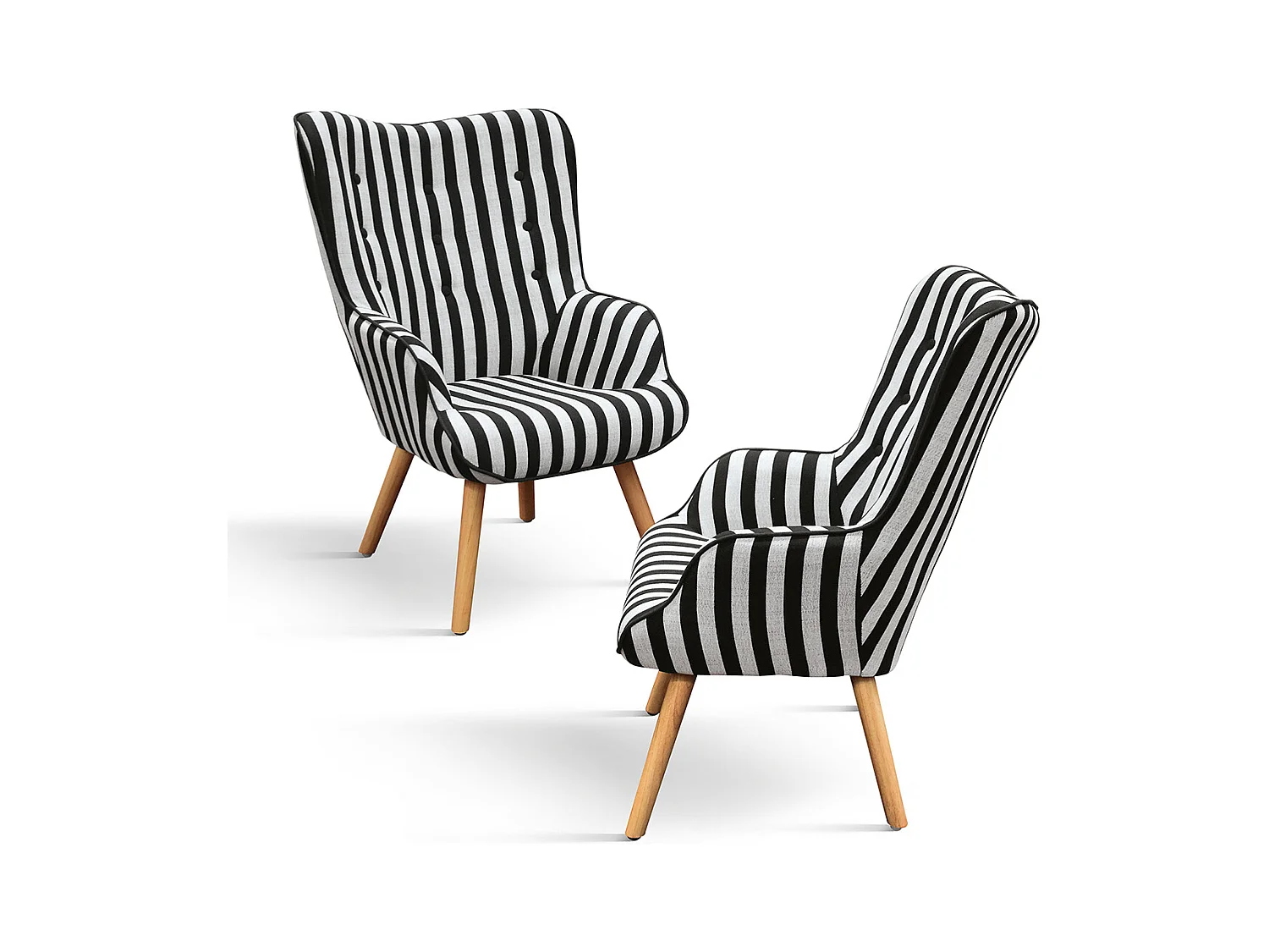 Poltrona Umbertino set da uno,Bianco e nero, Poltrona tessuto