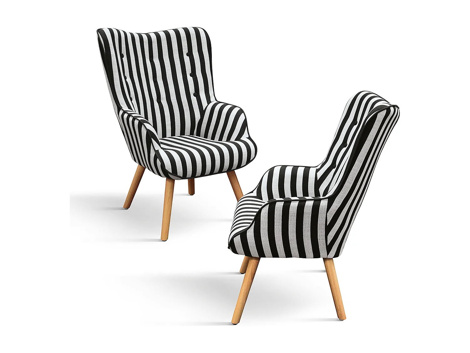 Poltrona Umbertino set da uno,Bianco e nero, Poltrona tessuto