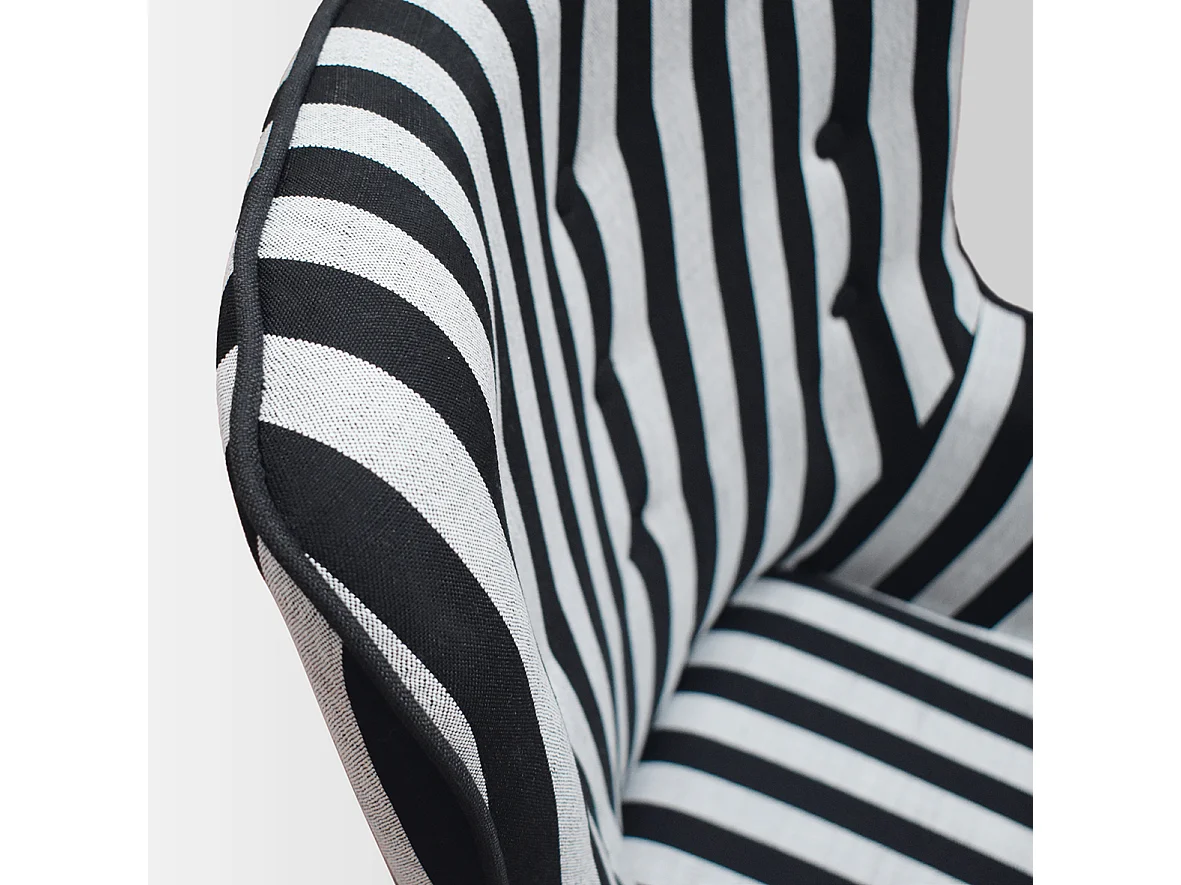 Poltrona Umbertino set da uno,Bianco e nero, Poltrona tessuto